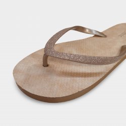 Chanclas de dedo mujer beige verano y ligeras