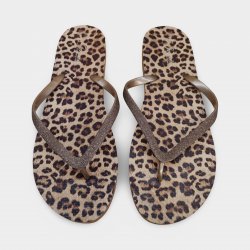 Chanclas de dedo mujer leopardo | Piscina y playa