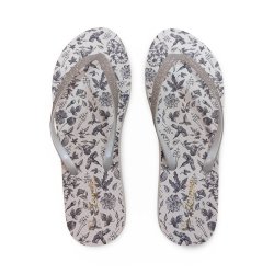 Chanclas de Dedo Mujer Acolchadas Estampado Floral Negro