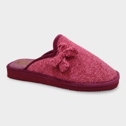 Zapatillas de Casa Mujer Rojas con Lazo