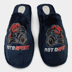 Zapatillas de Casa Hombre Moto | Terciopelo Suave