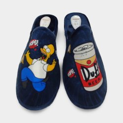 Zapatillas Homer Simpson con Cerveza Duff | Zapatillas de Casa