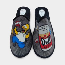 Zapatillas Homer Simpson con Cerveza Duff | Zapatillas de Casa hombre