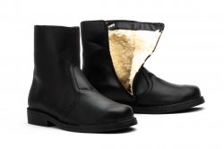 Botas Hombre Borreguito | Piel Negro y Cremallera