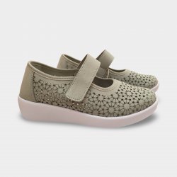 Chaussures Mary Jane confortables pour femmes avec fermeture Velcro de Doctor Cutillas | Chaussures menthe légères et respirantes