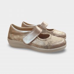 Escarpins Mary Jane pour femmes aux pieds délicats, modèle Doctor Cutillas 43647, couleur or.