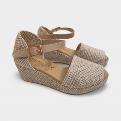 Sandalia Pitillos piel puntera casi cerrada