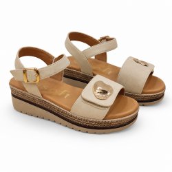Sandalias Mujer de Cuña con Velcro Ajustable Mysoft | Suela de Gel Acolchada 