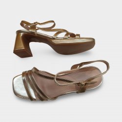 Sandales habillées dorées abordables