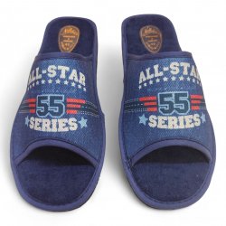 Sabatilles casa estiu home transpirables | Ris i lona blava