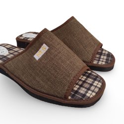 Zapatillas de Casa Hombre Marrón | Lona Ligera y Hechas en España