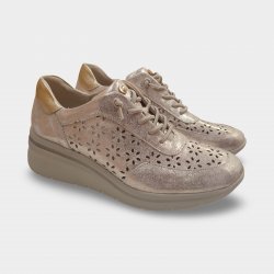 Chaussure de sport compensée en cuir Pitillos 11112