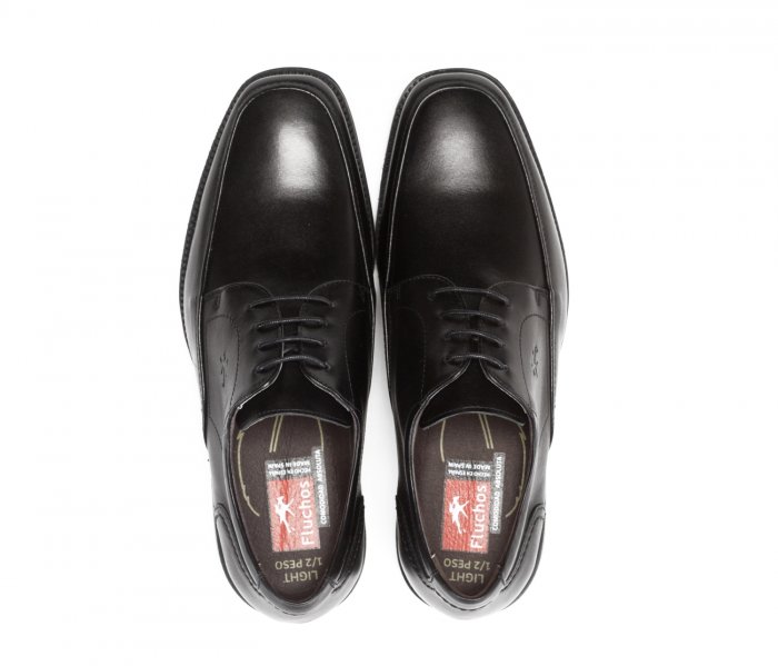 Fluchos Rafael Negro – Zapato de Vestir Ligero y Elegante con Cordones - 2