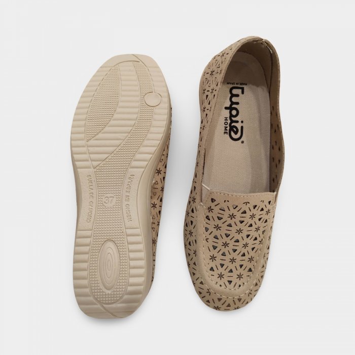 Sabatilles de carrer de senyora en beix picada - 4