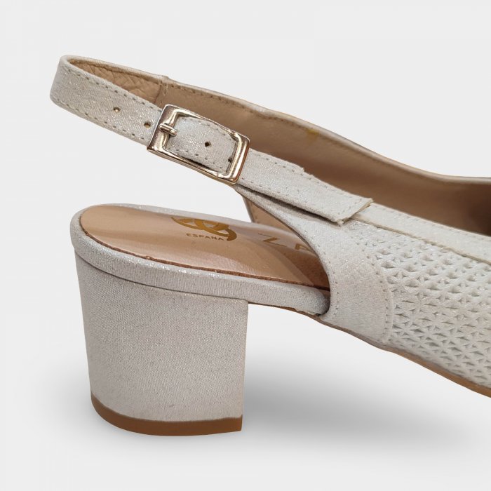 Sandàlies festa forma molt ampla plata | Còmodes pell dona - 3