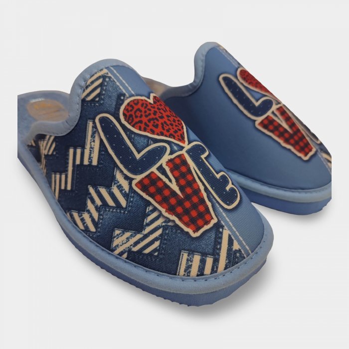 Sabatilles primavera estiu dona | Punta tancada blau disseny Love - 2