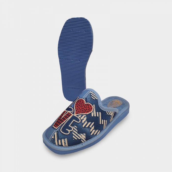 Sabatilles primavera estiu dona | Punta tancada blau disseny Love - 3