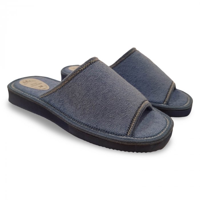 Zapatillas de Casa Mujer Verano Rizo Azul Claro - 1