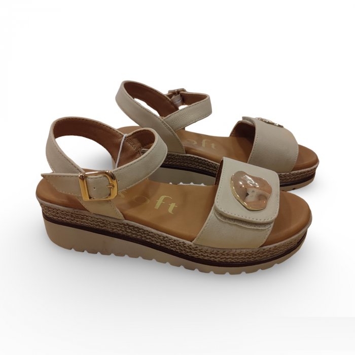 Sandalias Mujer de Cuña con Velcro Ajustable Mysoft | Suela de Gel Acolchada - 1