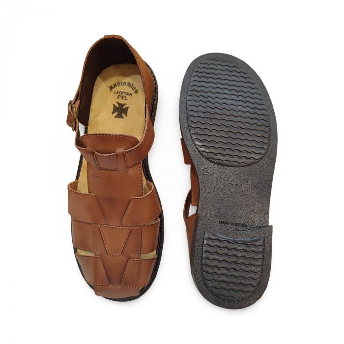 Sandàlies clàssiques d'home de pell en oferta - 4