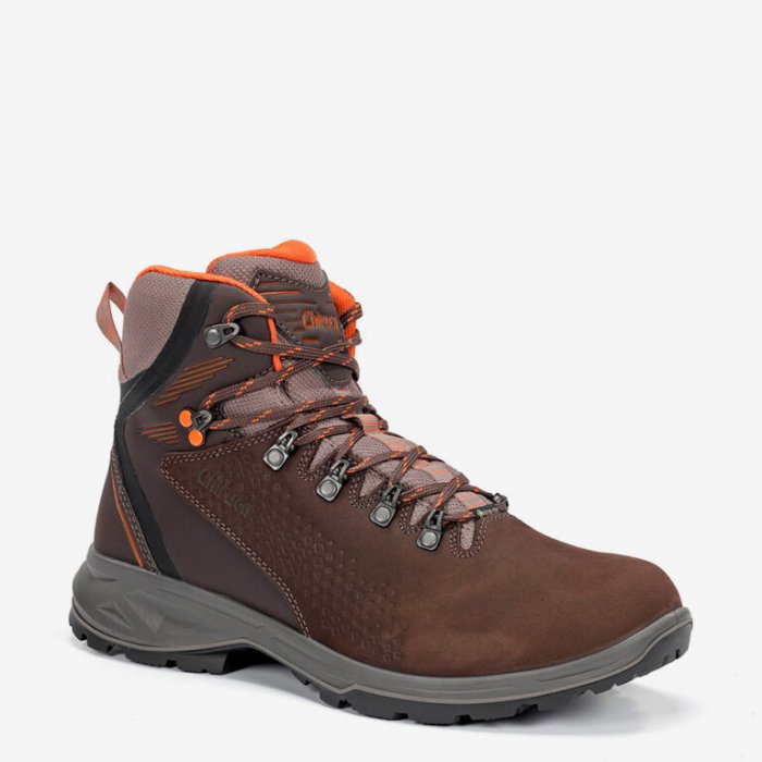 Botas Chiruca Gore-Tex marrón y naranja para senderismo impermeable - 1
