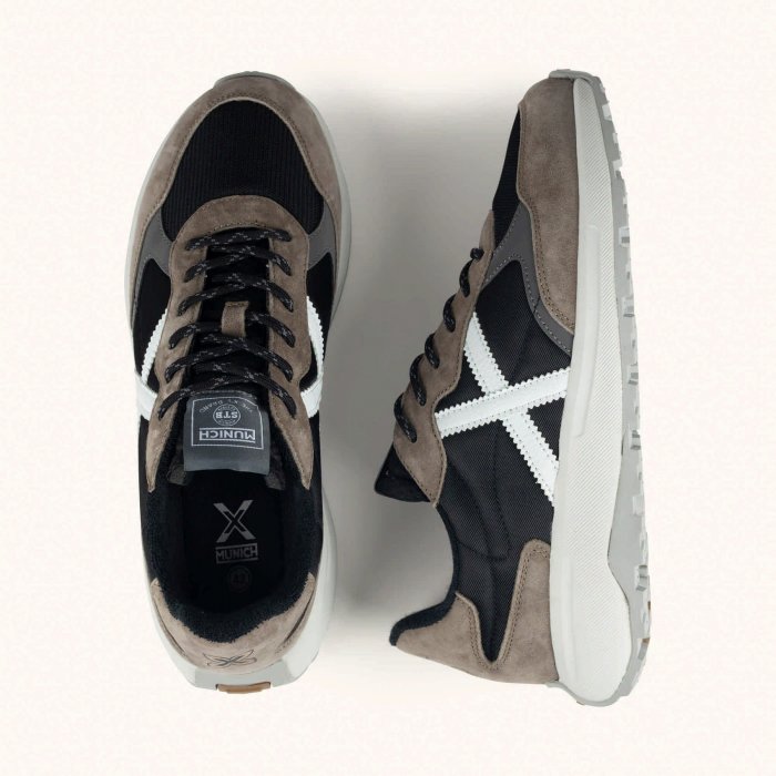 Zapatillas Munich Babel 22 Hombre | Urbanas Negro y Gris - 2