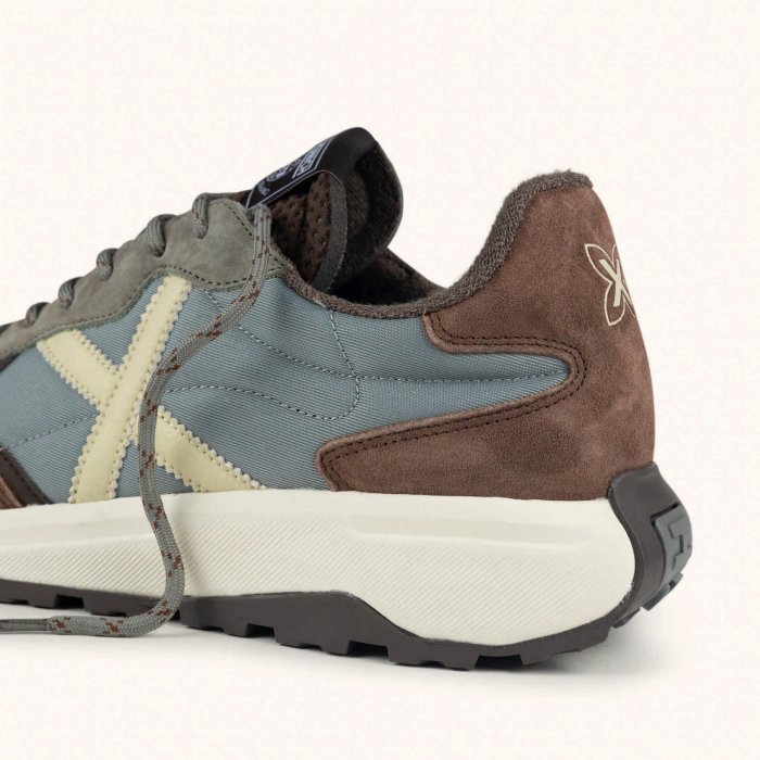 Zapatillas Munich Babel 19 Hombre | Azul Grisáceo, Marrón y Crema - 4