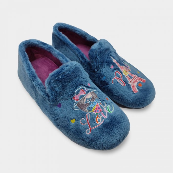 Zapatillas de Casa Mujer París | Terciopelo Calentito y Suela Antideslizante - 3