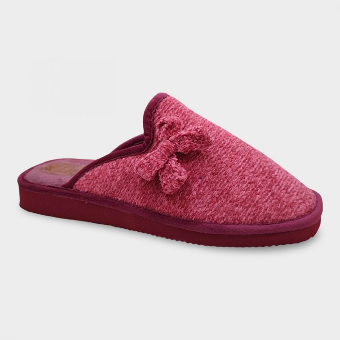 Zapatillas de Casa Mujer Rojas con Lazo - 1