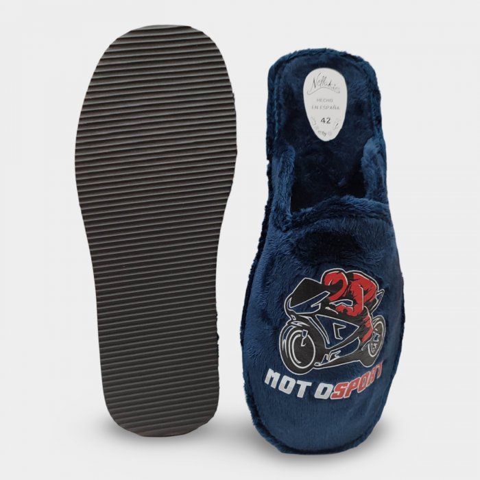 Zapatillas de Casa Hombre Moto | Terciopelo Suave - 2