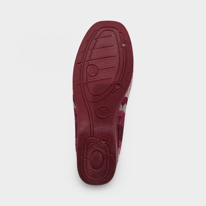 Zapatillas Casa Mujer Alcalde burdeos - 4