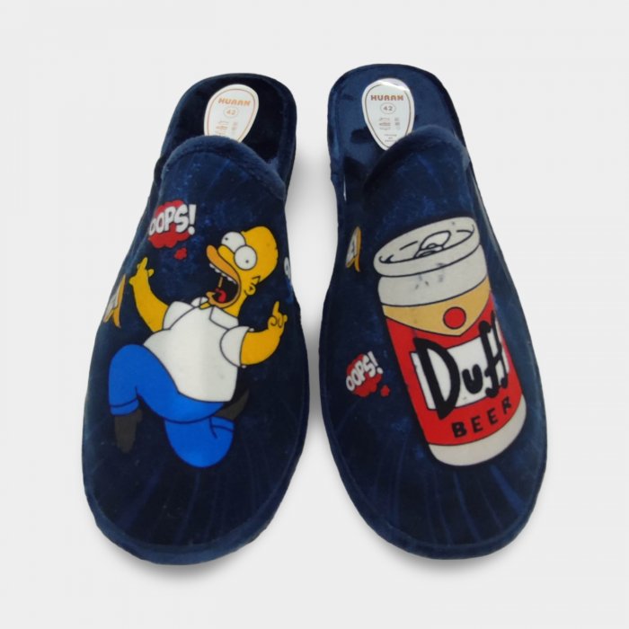 Zapatillas Homer Simpson con Cerveza Duff | Zapatillas de Casa - 1
