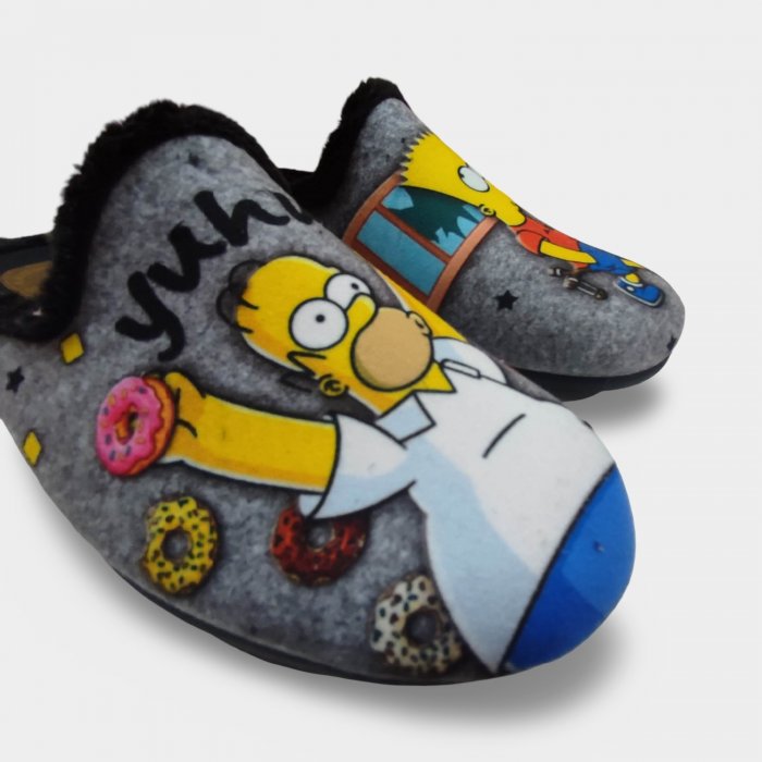 Zapatillas Simpsons de Casa con Homer y Bart | Suela de Goma Flexible - 2