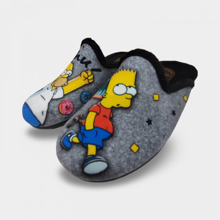 Zapatillas Simpsons de Casa con Homer y Bart | Suela de Goma Flexible - 3
