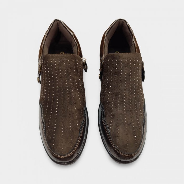 Zapato Amarpies Marrón Chocolate con Doble Cremallera - 3