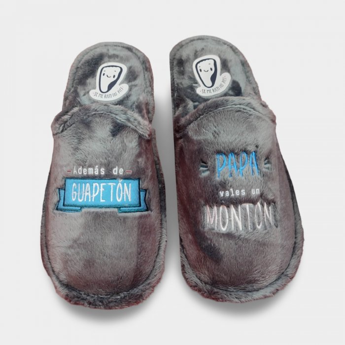 Zapatillas para Papá “Vales un Montón” | Regalo Original - 1