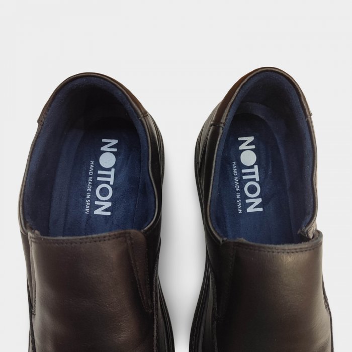 Zapatos Notton sin cordones estilo mocasín negros - 3