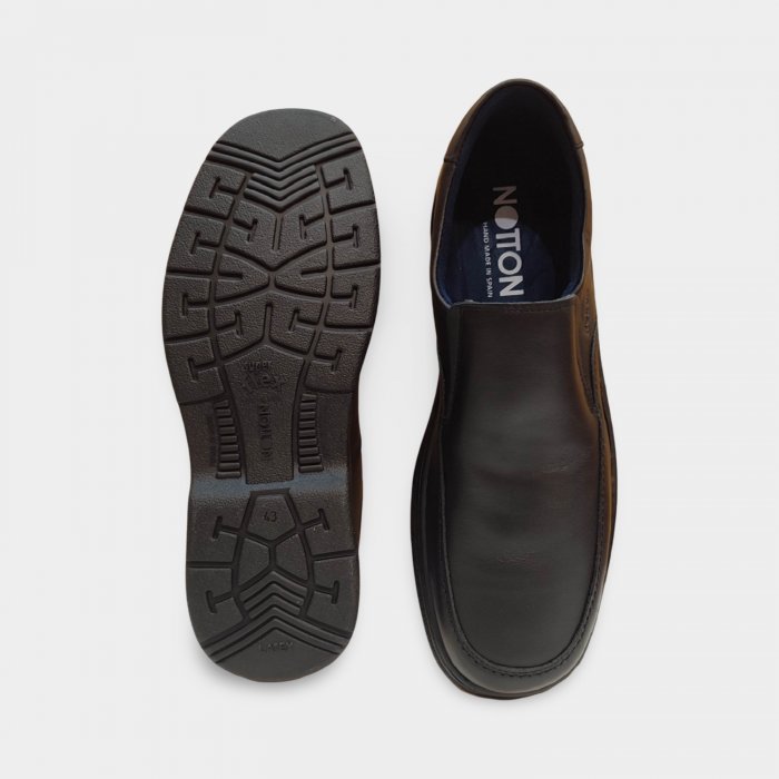 Zapatos Notton sin cordones estilo mocasín negros - 4