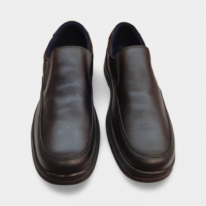 Zapatos Notton sin cordones estilo mocasín negros - 5