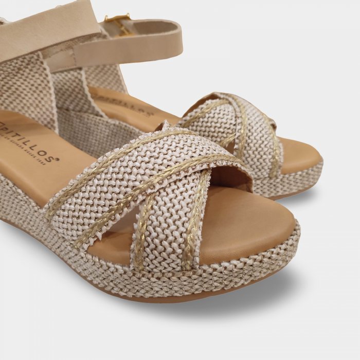 Pitillos 11263 cunhas de couro de juta - 2