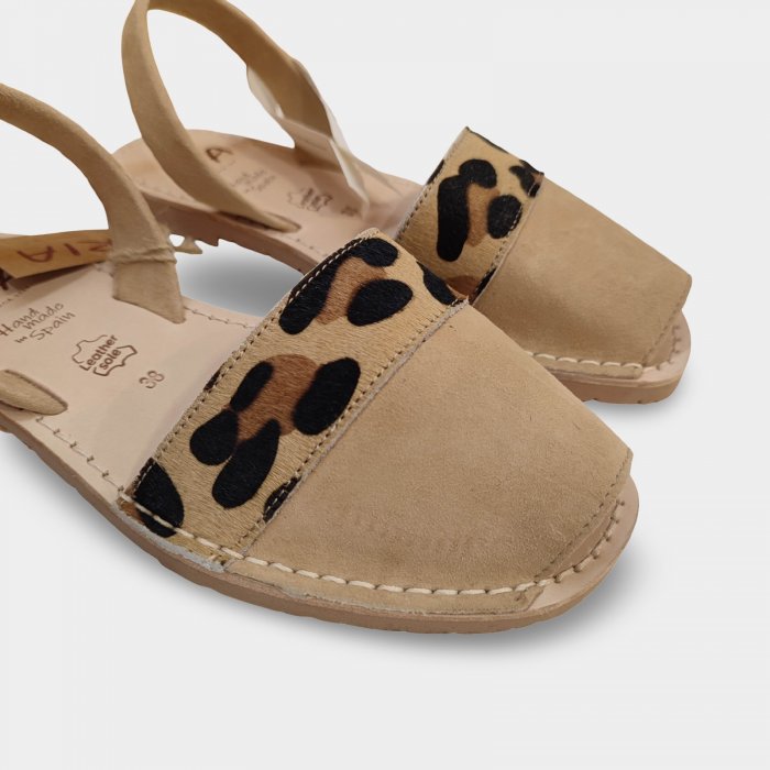 Sandálias menorquinas Ria 28055 com estampa de leopardo - 2