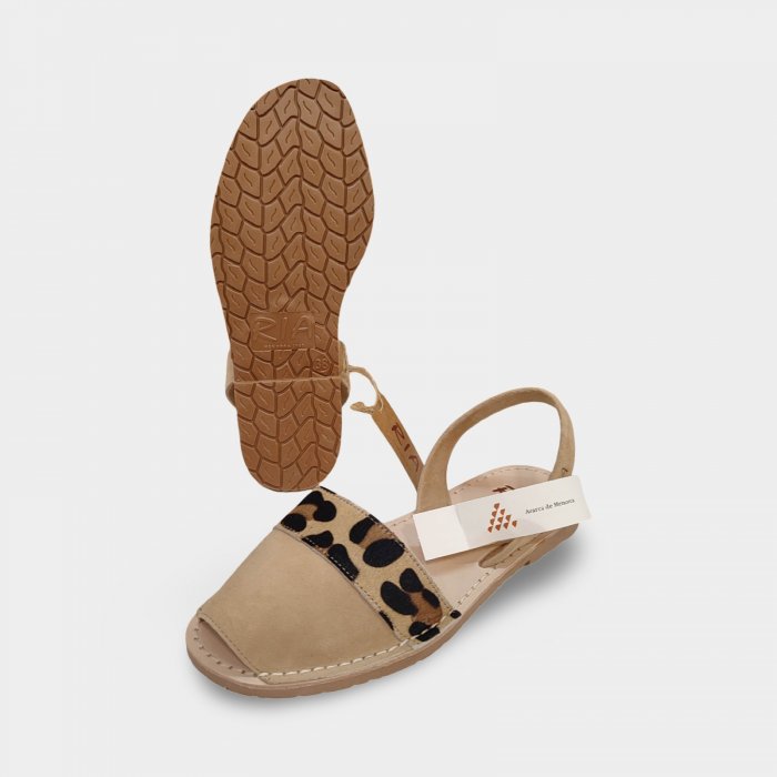Sandálias menorquinas Ria 28055 com estampa de leopardo - 3