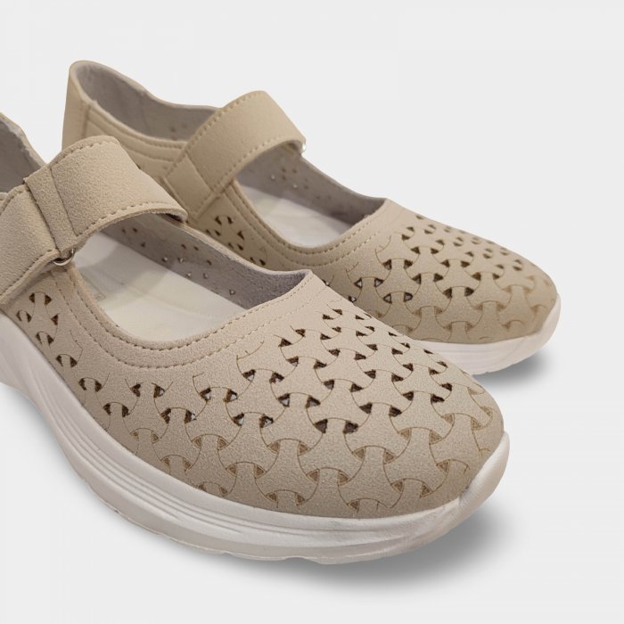 Chaussures Mary Janes à scratch avec ajours - 4