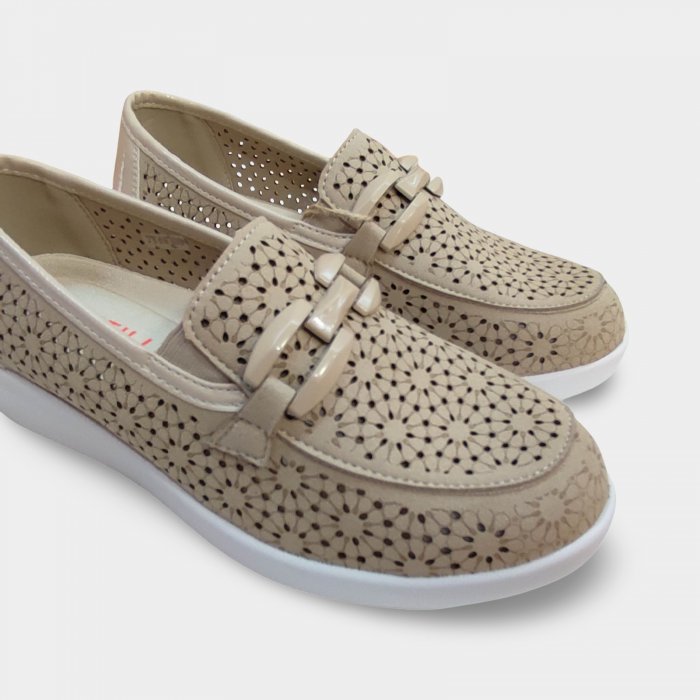 Mocassins confortables pour femmes Doctor Cutillas 38475 beiges | Été léger et respirant - 2