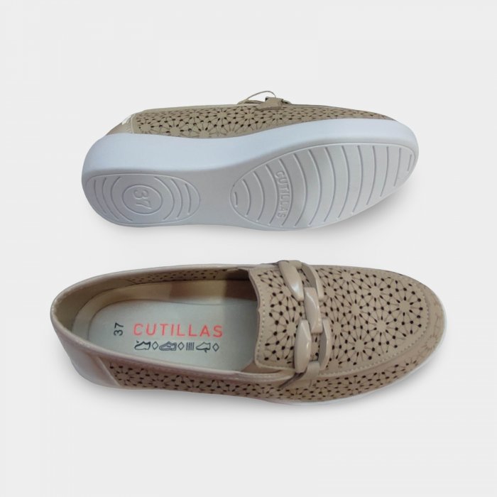 Mocassins confortables pour femmes Doctor Cutillas 38475 beiges | Été léger et respirant - 3