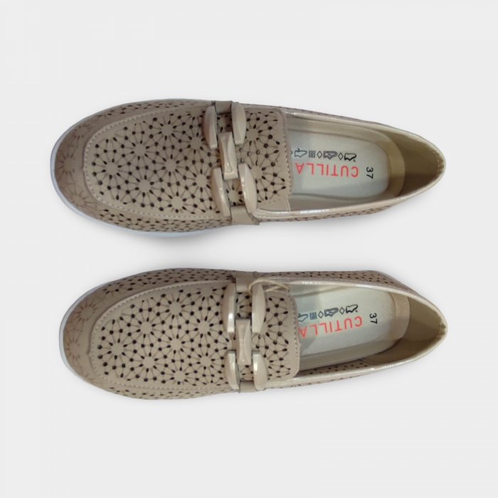 Mocassins confortables pour femmes Doctor Cutillas 38475 beiges | Été léger et respirant - 4