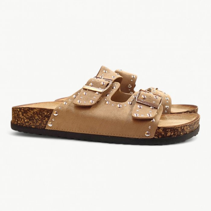 Sandália Bio com fivelas e tachas. - 1