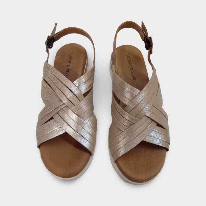 Sandàlies Dona Còmodes Doctor Cutillas Platí | Pell amb Cunya i Sivella Econòmiques - 3