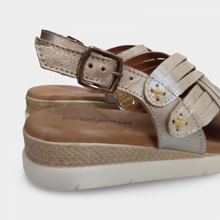 Sandàlies Dona Còmodes Doctor Cutillas Platí | Pell amb Cunya i Sivella Econòmiques - 5