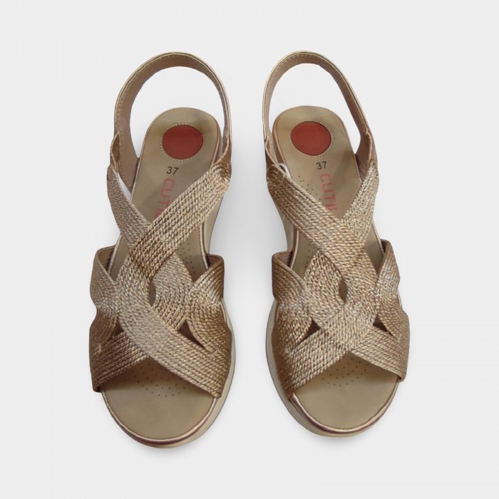 Sandales Doctor Cutillas Bronze pour femmes, à prix abordable | Semelle épaisse et sans boucle - 2